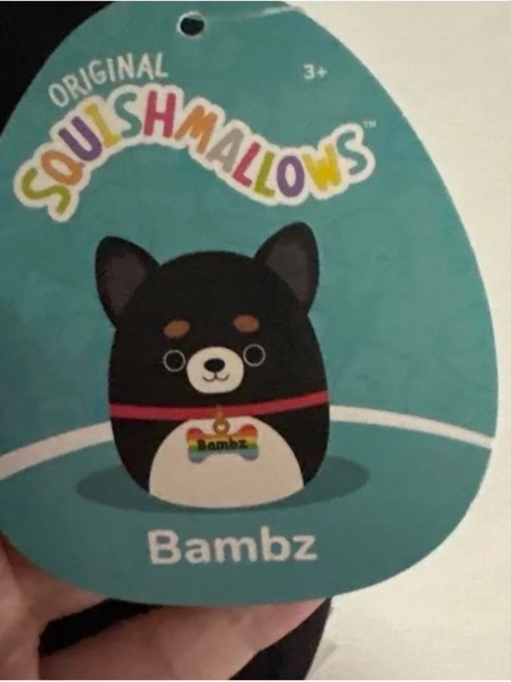 Squishmallow Black Plush Dog for Kids